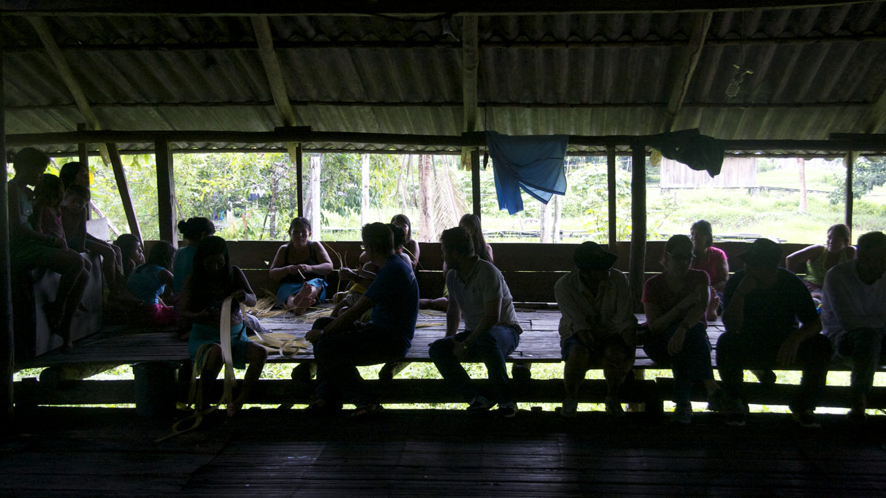 Community meeting in Joaquincito – here the project is presented and the approval of the residents is obtained. | Björn Encke/Frogs & Friends